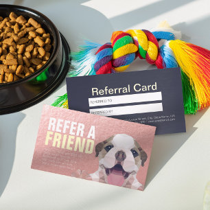 Cartão De Indicação Pet Care Sitting Bathing & Grooming Refercard