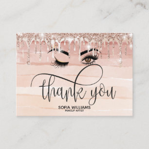 Cartão De Indicação Piscar os olhos Belo Olho Marrom com Dourado Cuida