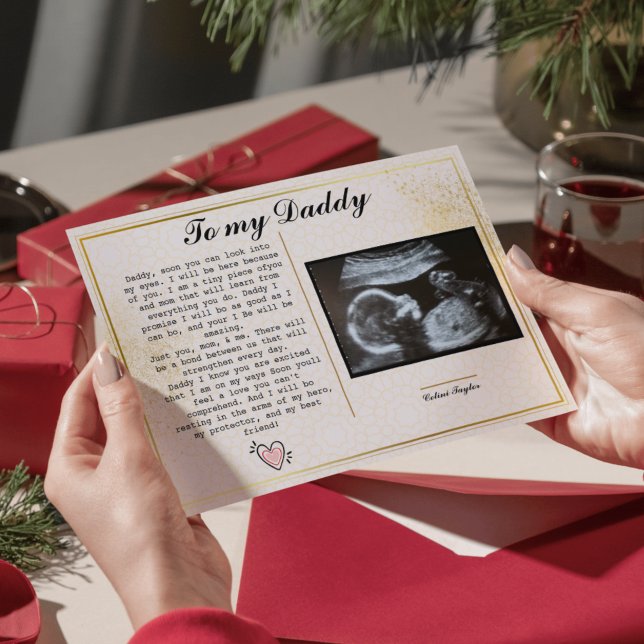 Cartão De Indicação Promover o Pai de Bump ao Pai: do Pai Hilário (Promote Dad From Bump to Daddy: Funny Father's Day Referral Card)