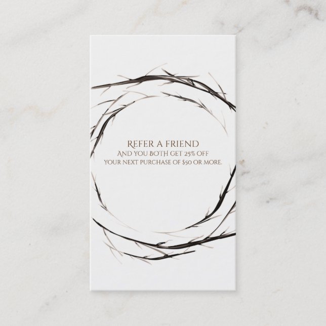 Cartão De Indicação Rastreamento de Rastreios Rastreando Ramificações (Frente)