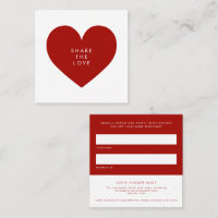 Red Heart Minimalist Share the Love Business