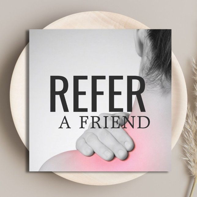 Cartão De Indicação Remessa de Foto do Terapista de Massagem Elegante  (Criador carregado)