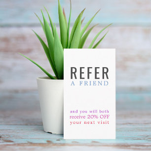 Cartão De Indicação Salão de Beleza Negra Colorida Moderno