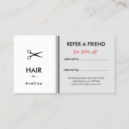 Cartão De Indicação Simple elegant business light beauty salon