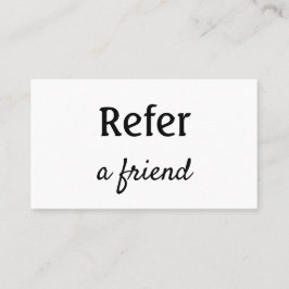 Cartão De Indicação simples e mínimo adicionar o salão de armazenament