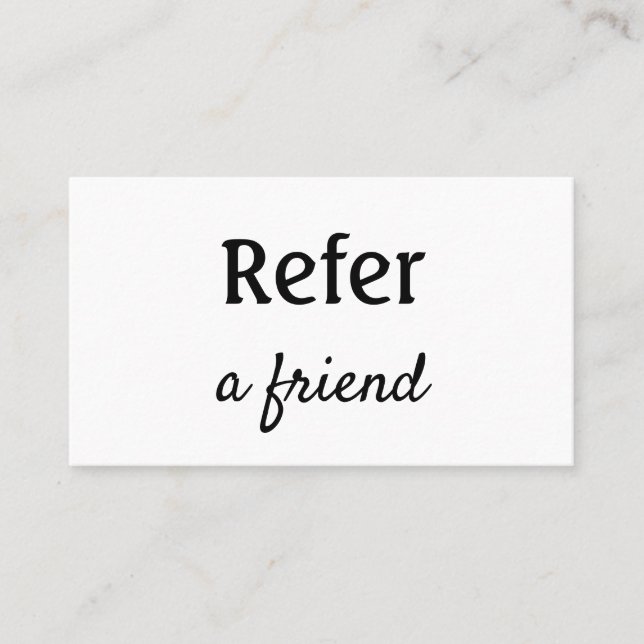 Cartão De Indicação simples e mínimo adicionar o salão de armazenament (Frente)