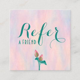 Cartão De Indicação Terapêutica Opalescente de Massagem do Flor do Pas