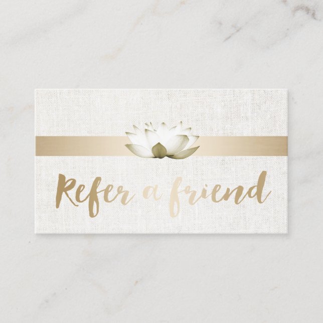 Cartão De Indicação TERMAS elegantes do salão de beleza da terapia do (Frente)