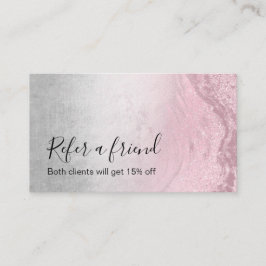 Cartão De Indicação Tinta-rosa-rosa-rosa-rosa-rosa-ouro-maquiador