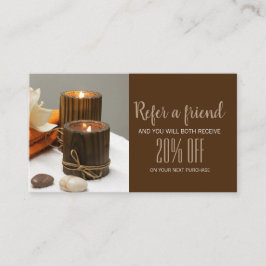 Cartão De Indicação Zen AromaTherapêutica SPA Tratamento por Massagem 