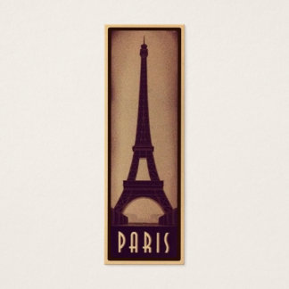 Cartão de Indicador de Paris com Silhouette Torre