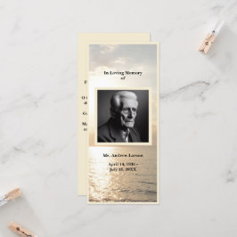 Cartão de Indicador do Serviço Memorial Funeral Oc