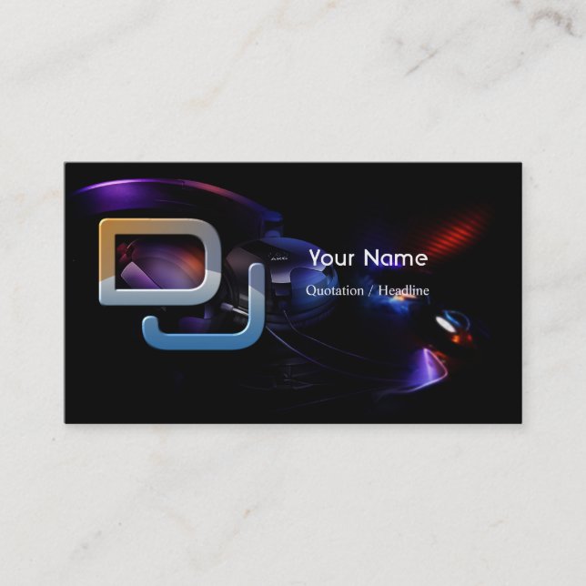 Cartão de indústria musical do DJ (Frente)