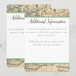 Cartão de Informação Adicional de Mapa Antigo