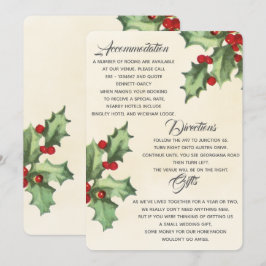 Cartão de Informação Adicional Vintage Holly