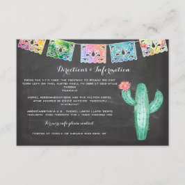 Cartão de Informação de Cactus Watercolor Casado M