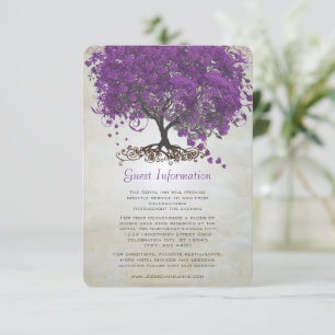 Cartão de Informação de Casamento da Árvore de Fol