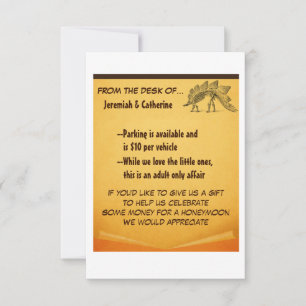 Cartão de Informação de Casamento de Aventura Vint