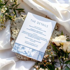 Cartão de informação de Casamento de Banheiro Azul