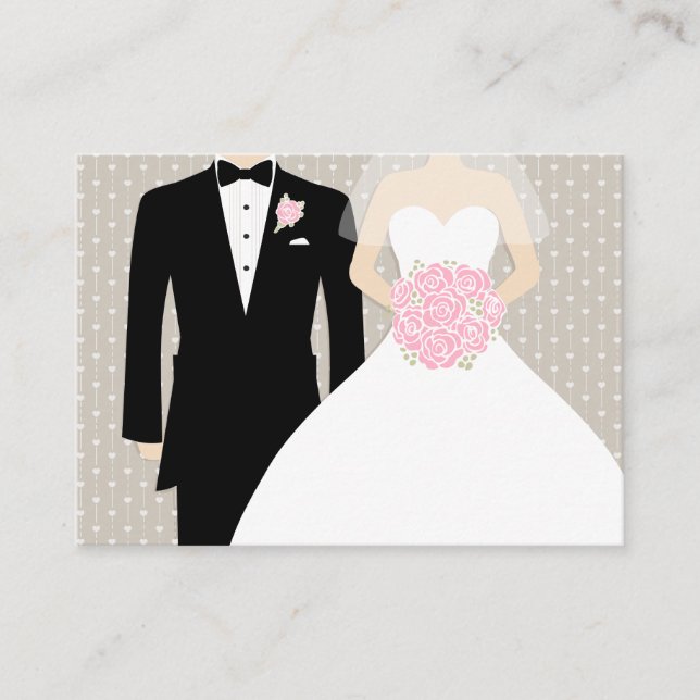 Cartão de informação de casamento noiva e noiva (Frente)