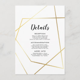 Cartão de informação de convidado de quadro geomét