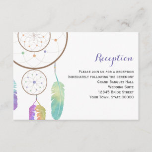 Cartão de Informação de Recepção de Casamento Boho