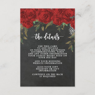 cartão de informação dos detalhes do casamento do