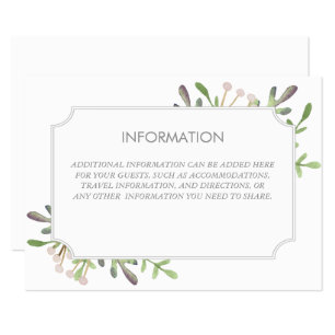 Cartão de informação elegante da aguarela
