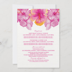 Cartão de Informação Floral de Hibisco Polido