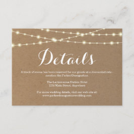 Cartão de Informação | Kraft Rústico