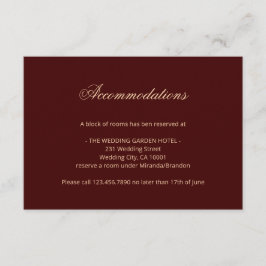 Cartão de Informação Monograma Dourado Elegante