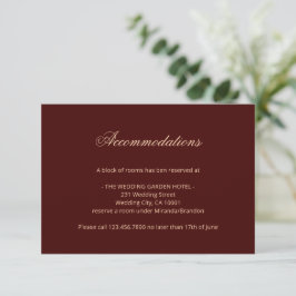 Cartão de Informação Monograma Dourado Elegante
