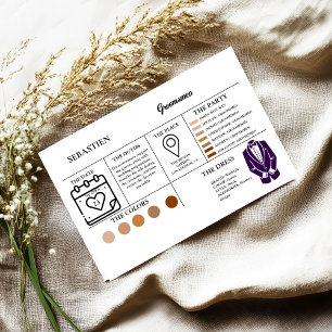 Cartão de informação para padrinhos de casamento P