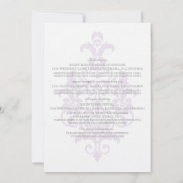 Cartão de Informação Subtle Damask Roxo