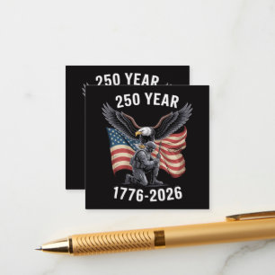 Cartão De Informações 250 Anos 250º Aniversário EUA 4 de Julho