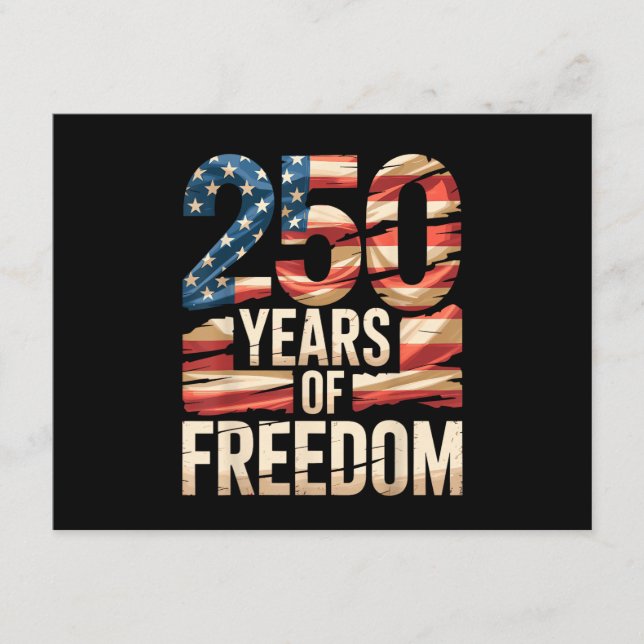 Cartão De Informações 250 Anos de Liberdade (Frente)