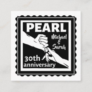 Cartão De Informações 30 de aniversário de casamento romântico