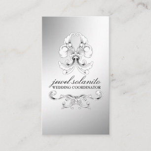 Cartão De Informações 311-Silver Luxe Elegance RSVP