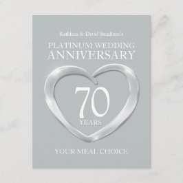 Cartão De Informações 70 Platinum - Escolha da refeição de aniversário
