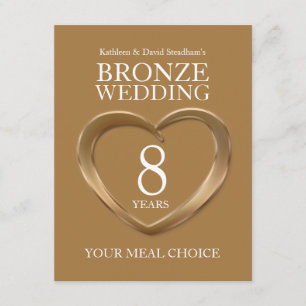 Cartão De Informações 8o Escolha de bronze da refeição do aniversário de