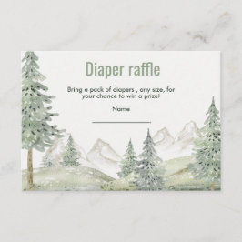 Cartão De Informações A aventura da floresta inicia o chá de fraldas