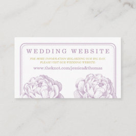 Cartão De Informações A Bonito Coleção de Casamentos Florais Peony