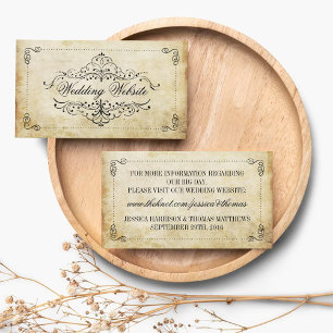 Cartão De Informações A coleção de Casamentos vintage Flourish do Orname