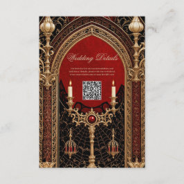 Cartão De Informações A escura elegância do estilo gótico.