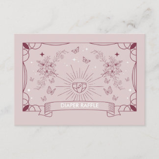 Cartão De Informações A Filha Tarot Chá de fraldas Raffle