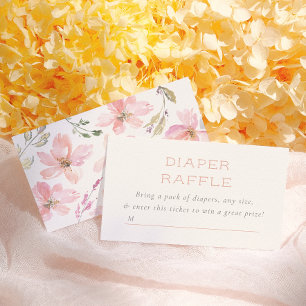 Cartão De Informações A Fralda Floral da Nossa Pequena Pumpkin Raffle