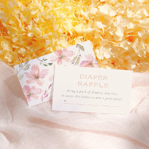 Cartão De Informações A Fralda Floral da Nossa Pequena Pumpkin Raffle