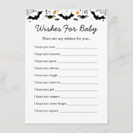Cartão De Informações A Little Boo Is Almost Due Halloween Baby Shower