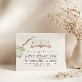 Cartão De Informações A little hunter is on the way baby shower.