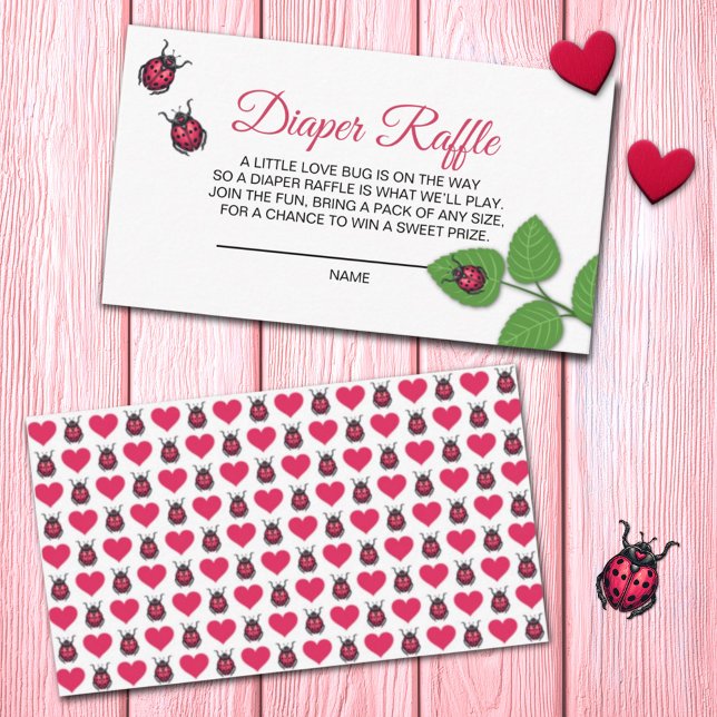 Cartão De Informações A Little Love Bug Ladybug Diaper Raffle (Criador carregado)